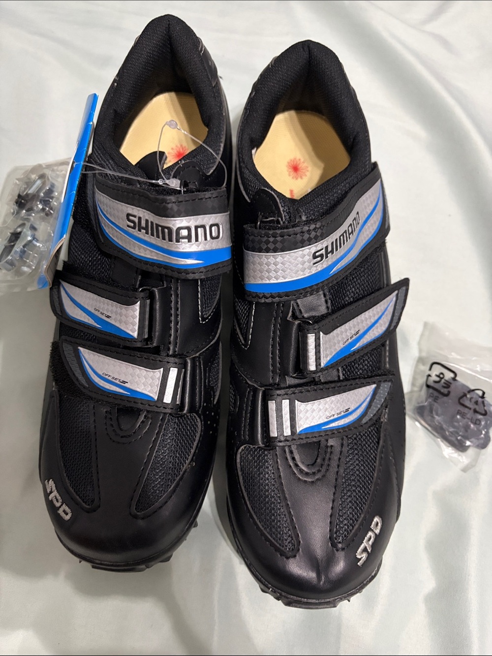 Unisex Shimano Black and Blue Cycling Sneakers